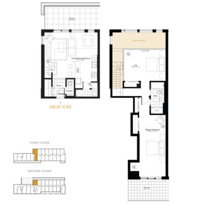 197 Lisgar St ottawa Condos for sale -Centre Town Tribeca Lofts - floor b4 -1.5 bedroom Tyler-1435 SqFt