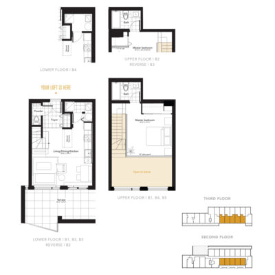 197 Lisgar St ottawa Condos for sale -Centre Town Tribeca Lofts - floor b4 -1bedroom B3 BARCKEY