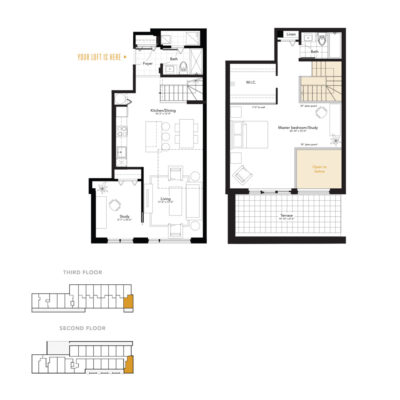 197 Lisgar St ottawa Condos for sale -Centre Town Tribeca Lofts - floor b4 -2 bedroom Dylan-1385 SqFt