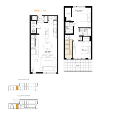 197 Lisgar St ottawa Condos for sale -Centre Town Tribeca Lofts - floor b4 -2.5 bedroom Vesey-1285 SqFt