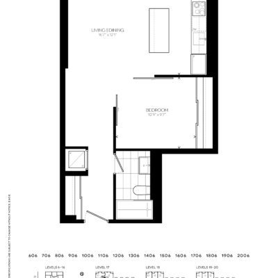 199 Slater st condos for sale - Ottawa condos for sale -condos in ottawa for sale -OTTAWA DOWNTOWN CONDOS FOR SALE -PLANS -1 Beds A